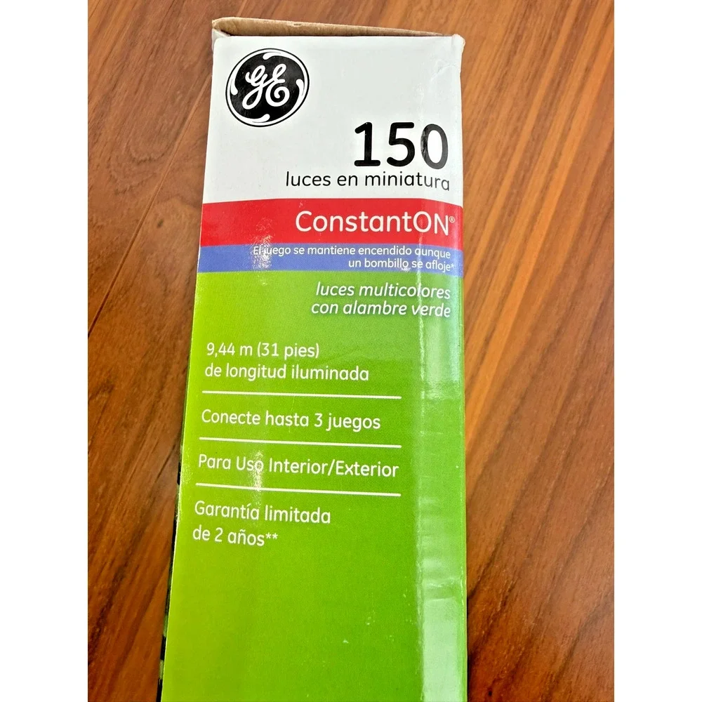 150 Count GE ConstantON Multi-Color Christmas Lights, Indoor / Outdoor 31ft NEW